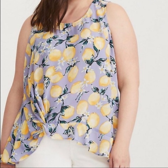 torrid Tops - Lemon print Torrid tank NWOT